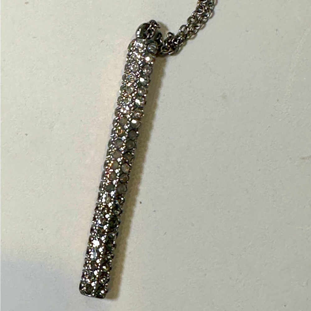 Wrong express sparkly silver necklace